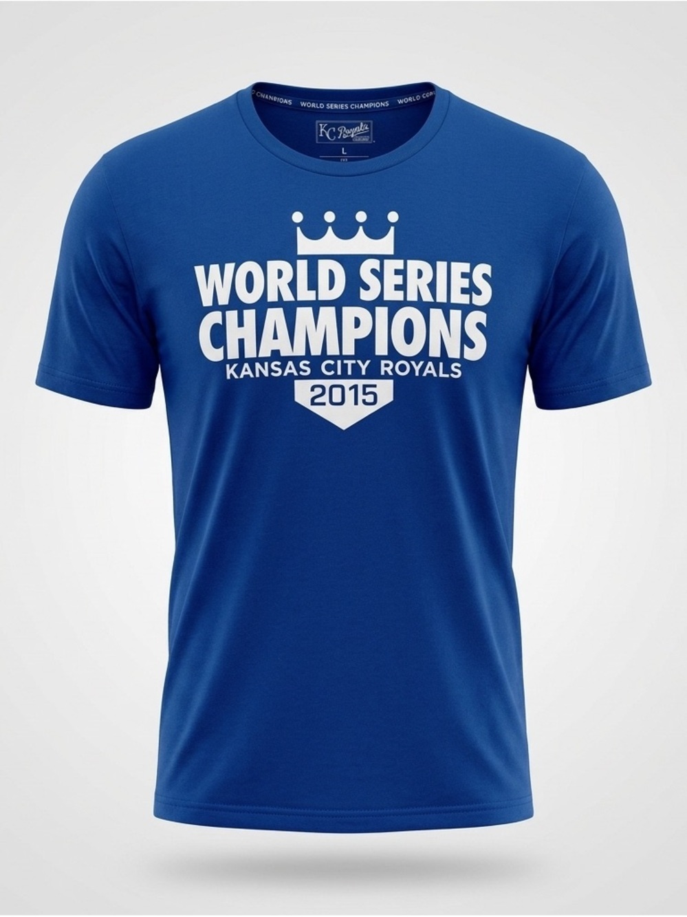 Kansas City Royals 2015 World Series Champions T-Shirt Men’s Large Blue MLB